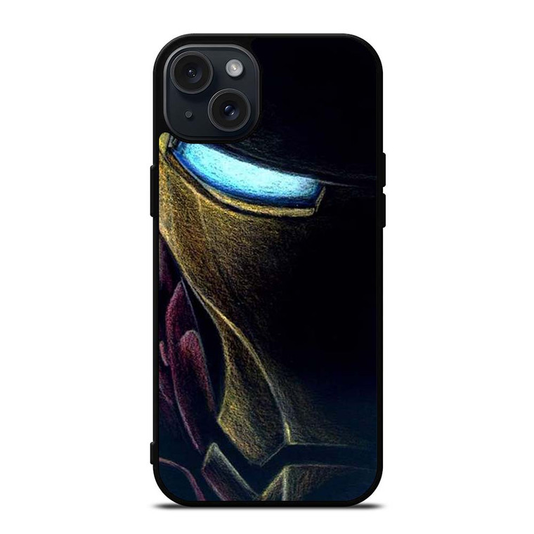 IRONE MAN AVENGERS FACE ART iPhone 15 Plus Case
