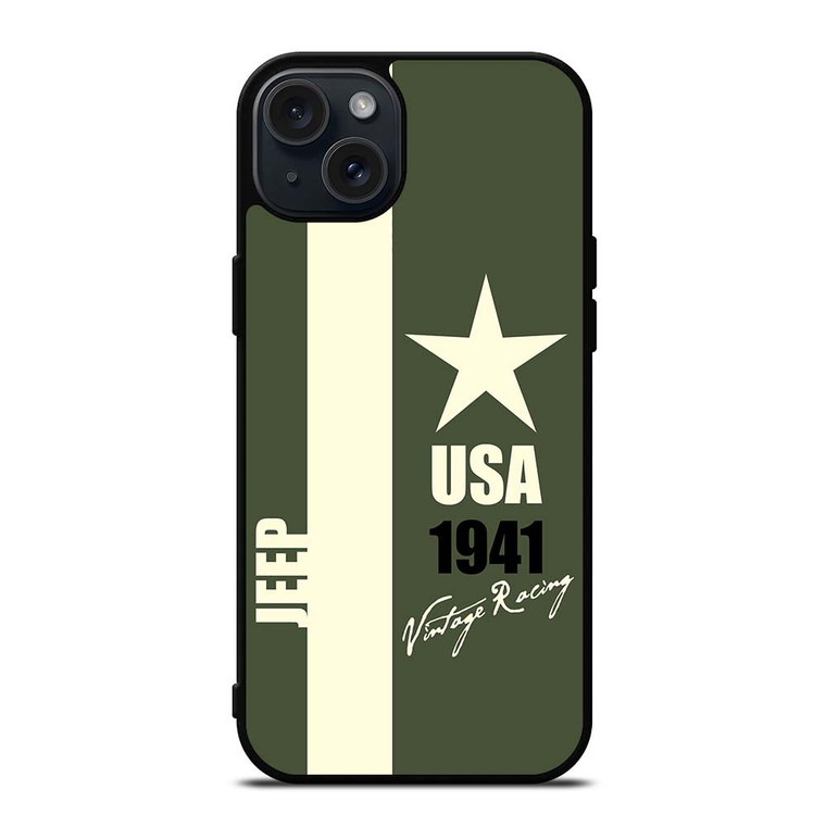 JEEP VINTAGE RACING iPhone 15 Plus Case