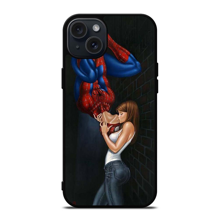 MARY JANE SPIDERMAN KISSING iPhone 15 Plus Case