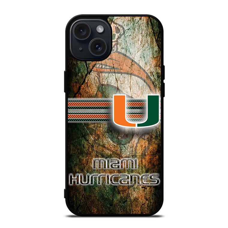 MIAMI HURRICANES LOGO NFL iPhone 15 Plus Case