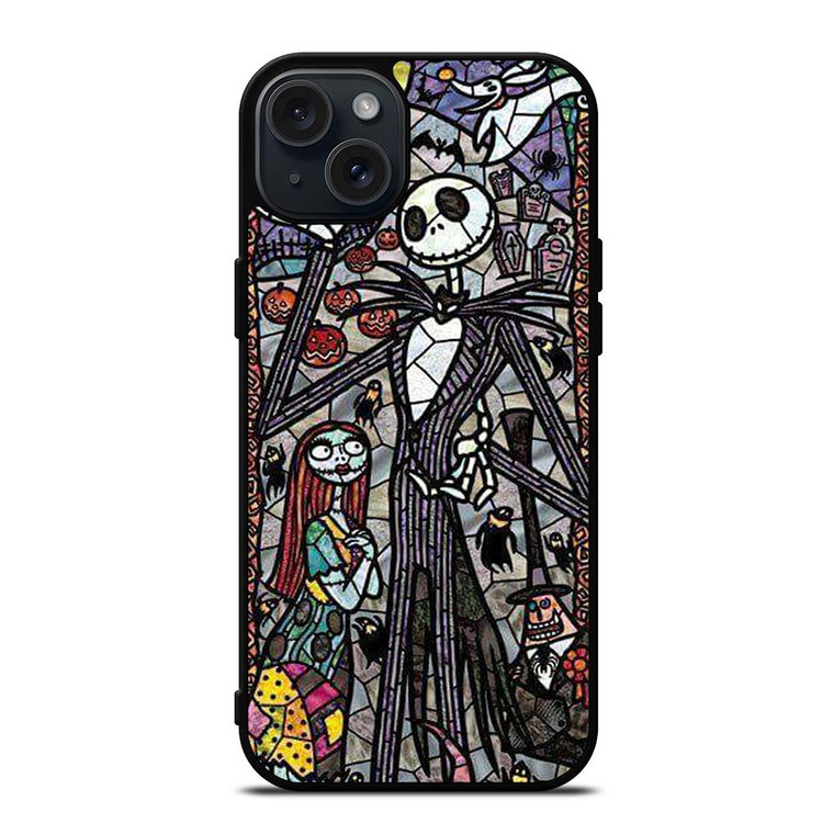 NIGHTMARE BEFORE CHRISTMAS ART GLASS iPhone 15 Plus Case