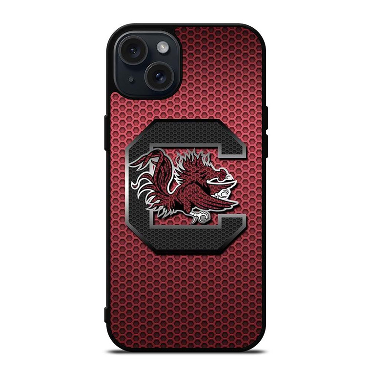 SOUTH CAROLINA GAMECOCKS UNIVERSITY FOOTBALL LOGO iPhone 15 Plus Case