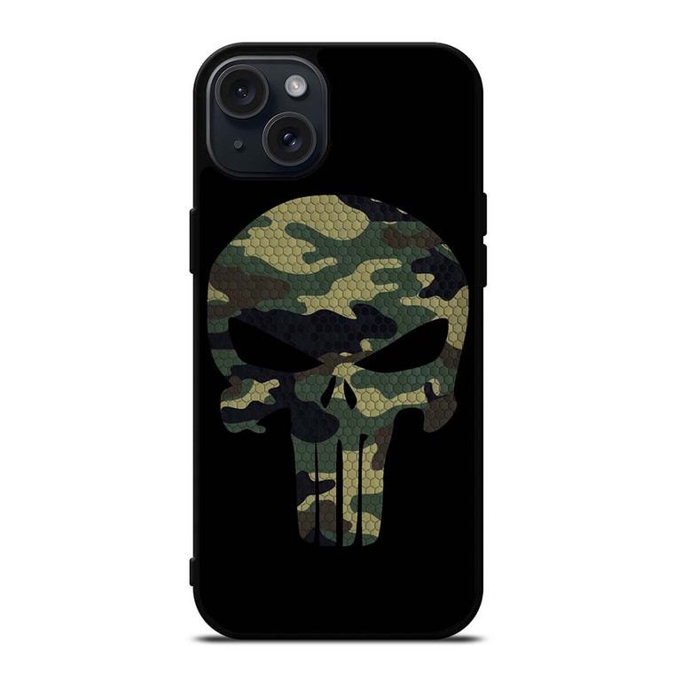 THE PUNISHER LOGO CAMO iPhone 15 Plus Case