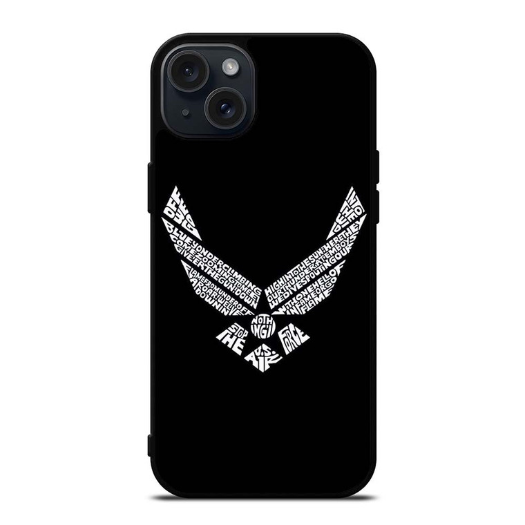 US AIR FORCE MONOGRAM LOGO iPhone 15 Plus Case
