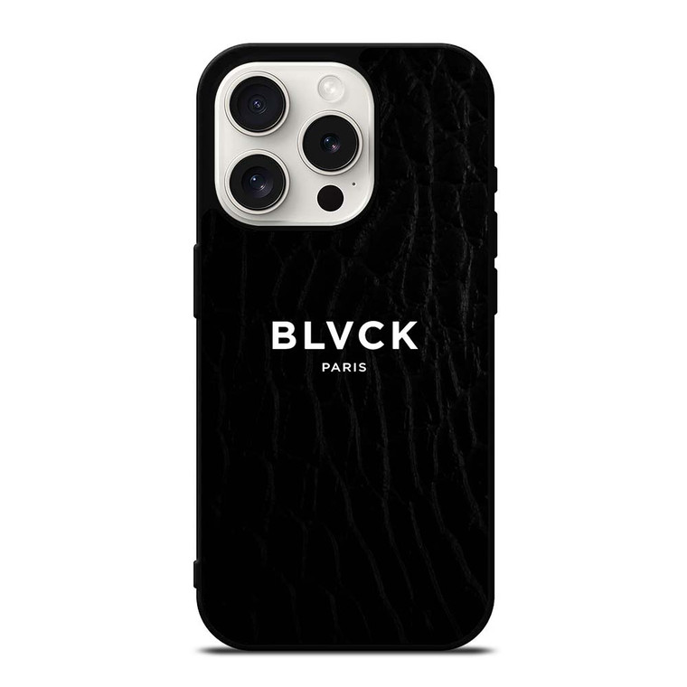 BLVCK PARIS SNAKE LEATHER LOGO iPhone 15 Pro Case