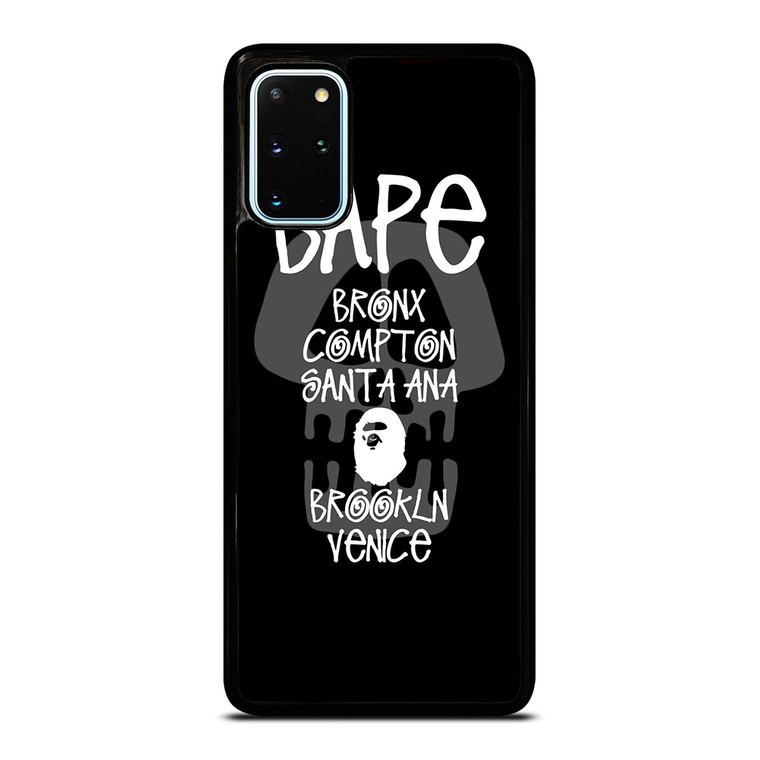 BAPE BLACK SKULL STUSSY Samsung Galaxy S20 Plus Case