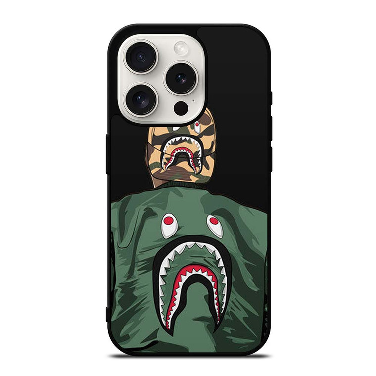 BLAISE TRAVIS HOODIE BAPE SHARK iPhone 15 Pro Case
