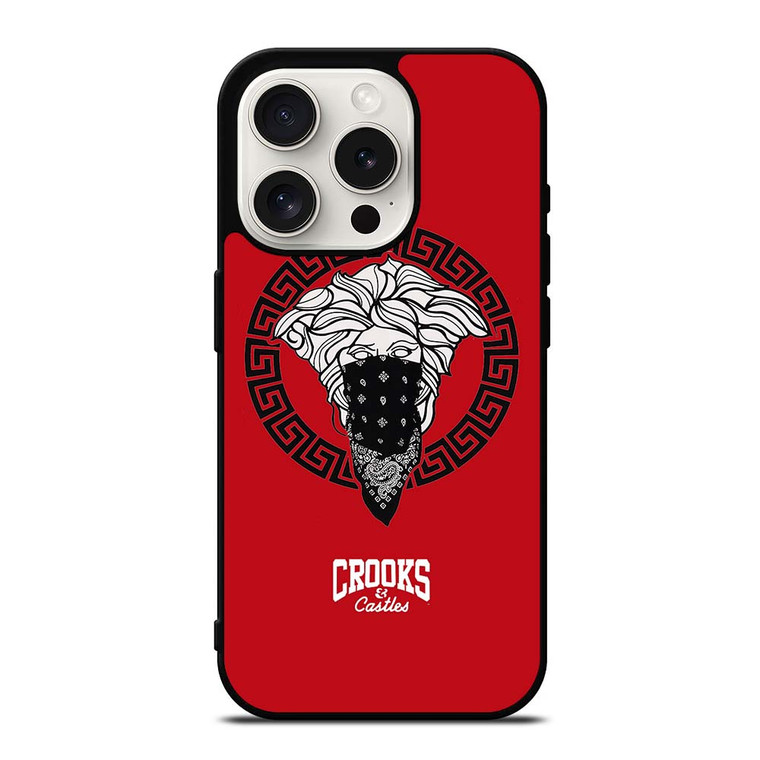 CROOK AND CASTLES BANDANA RED iPhone 15 Pro Case
