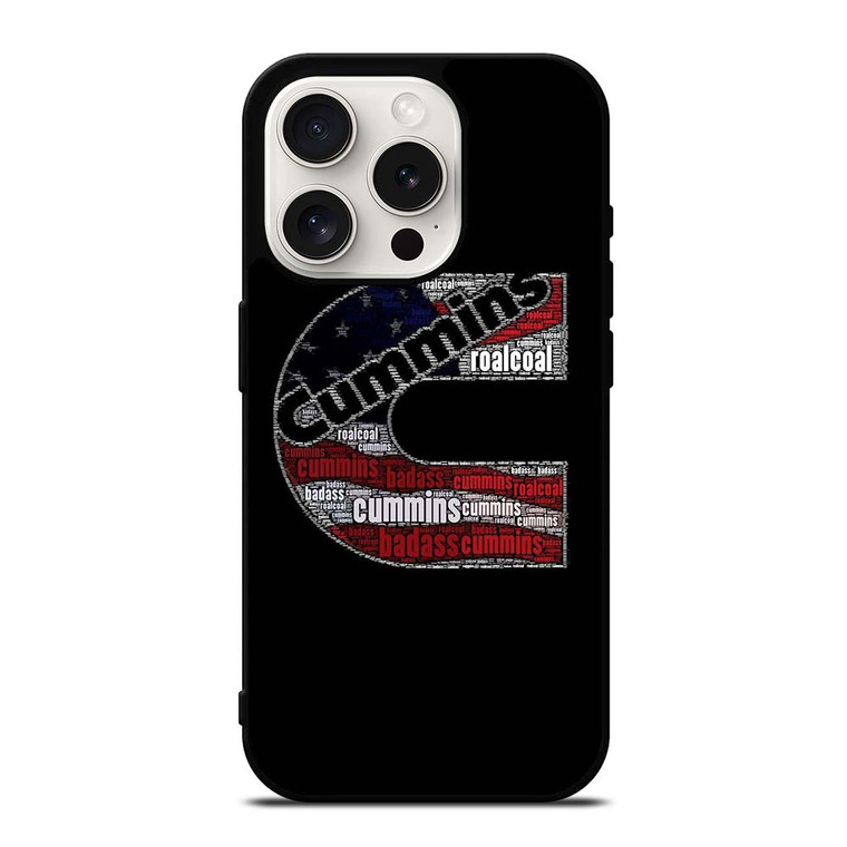 CUMMINS POWER AMERICAN FLAG iPhone 15 Pro Case