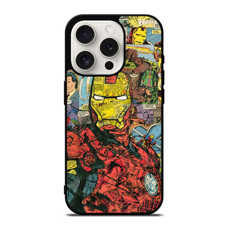 IRON MAN COMIC COLLAGE iPhone 15 Pro Case