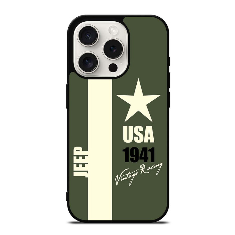 JEEP VINTAGE RACING iPhone 15 Pro Case