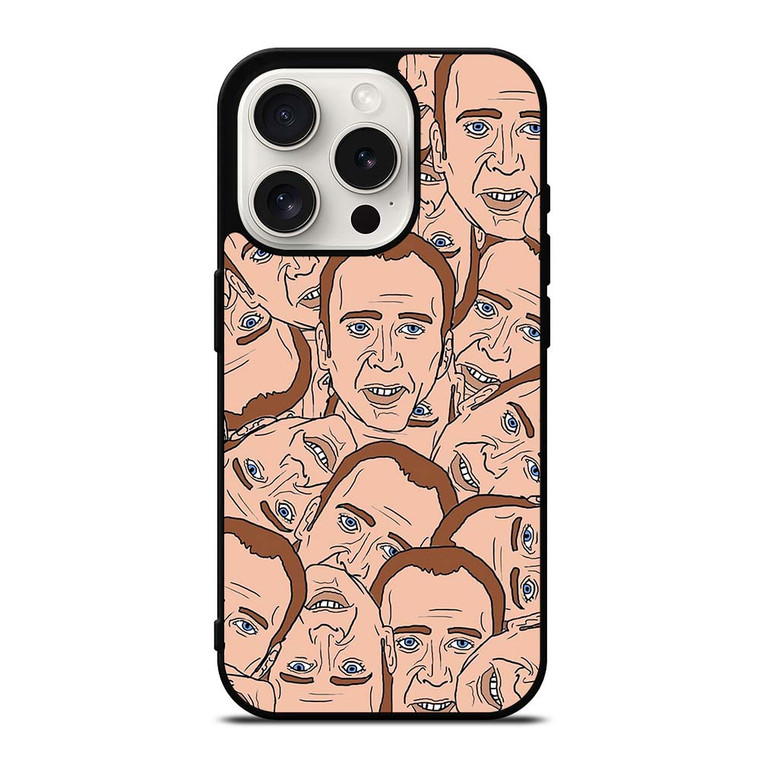 NICOLAS CAGE COLLAGE iPhone 15 Pro Case