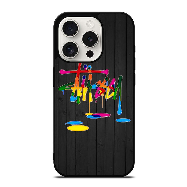 STUSSY PAINT LOGO iPhone 15 Pro Case