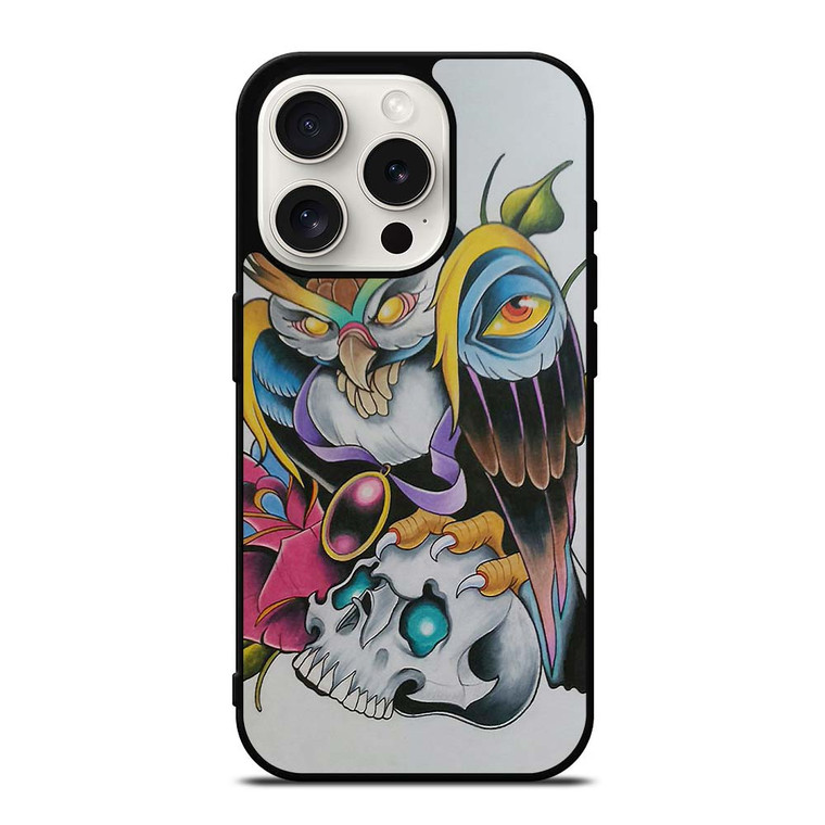 SUGAR SCHOOL OWL TATTOO iPhone 15 Pro Case