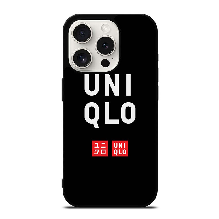 UNIQLO LOGO BLACK 2 iPhone 15 Pro Case