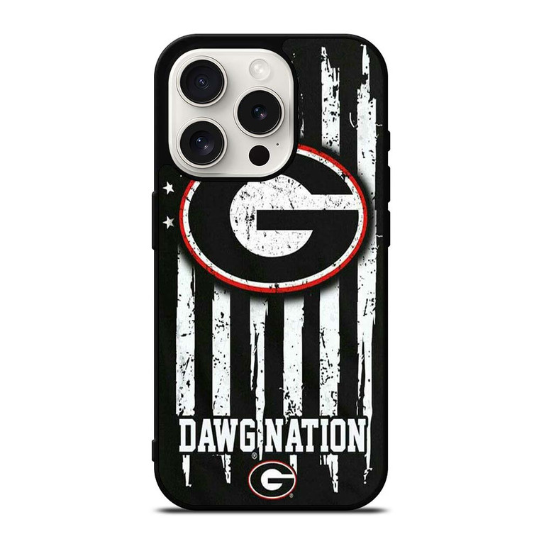 UNIVERSITY GEORGIA BULLDOGS FLAG iPhone 15 Pro Case