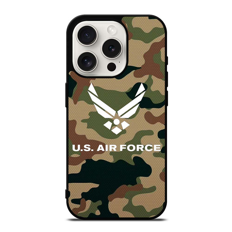 US AIR FORCE LOGO CAMO iPhone 15 Pro Case