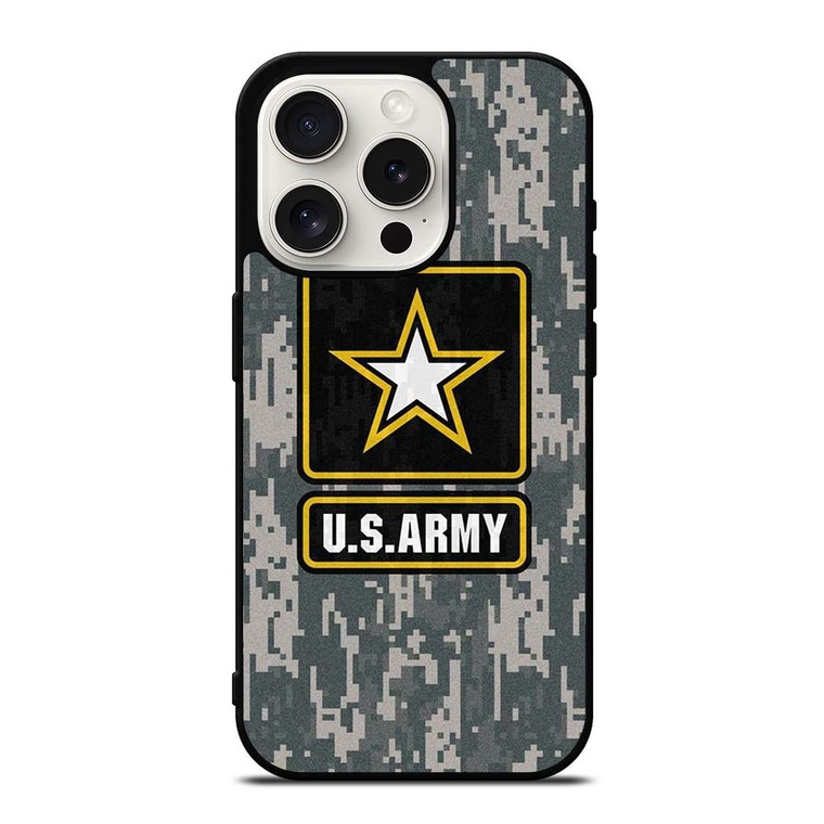 US ARMY ARMY LOGO CAMO PIXEL iPhone 15 Pro Case