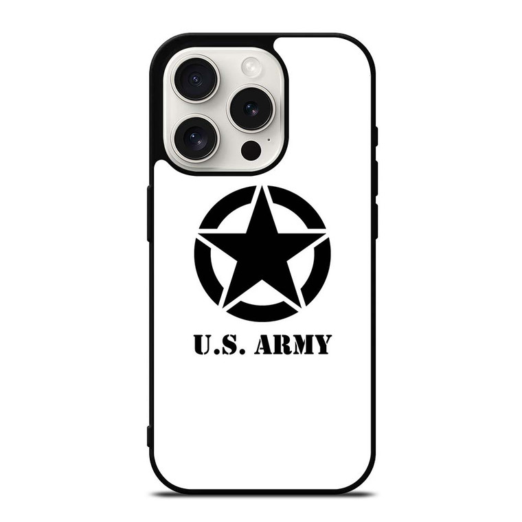 US ARMY LOGO WHITE iPhone 15 Pro Case