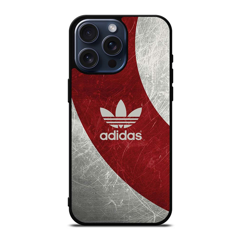 ADIDAS RED GRUNGE TEXTURE LOGO iPhone 15 Pro Max Case