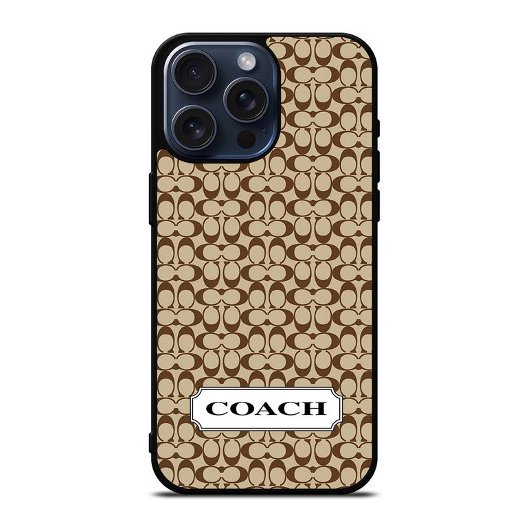 COACH NEW YORK LOGO EMBLEM PATTERN iPhone 15 Pro Max Case