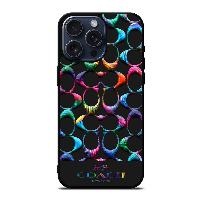COACH NEW YORK LOGO RAINBOW iPhone 15 Pro Max Case