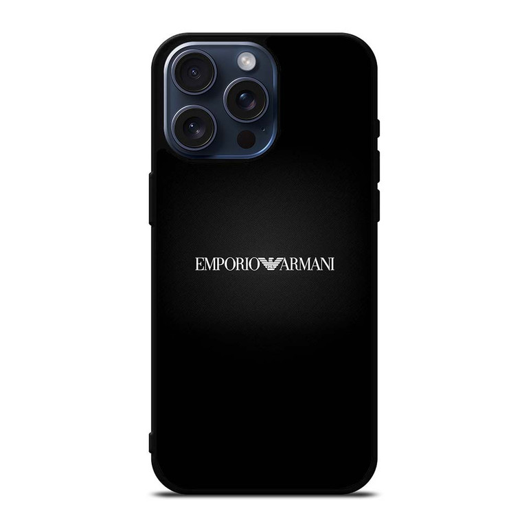 EMPORIO ARMANI LOGO BLACK iPhone 15 Pro Max Case