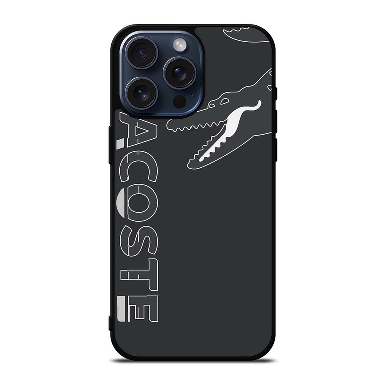 LACOSTE CROC LOGO GRAY ICON iPhone 15 Pro Max Case