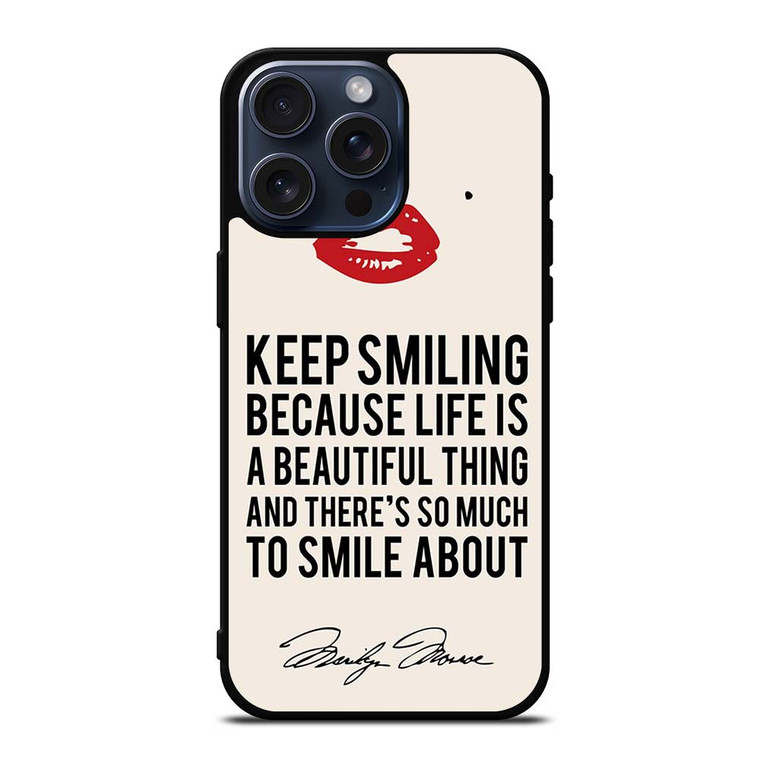 MARYLIN MONROE QUOTES iPhone 15 Pro Max Case