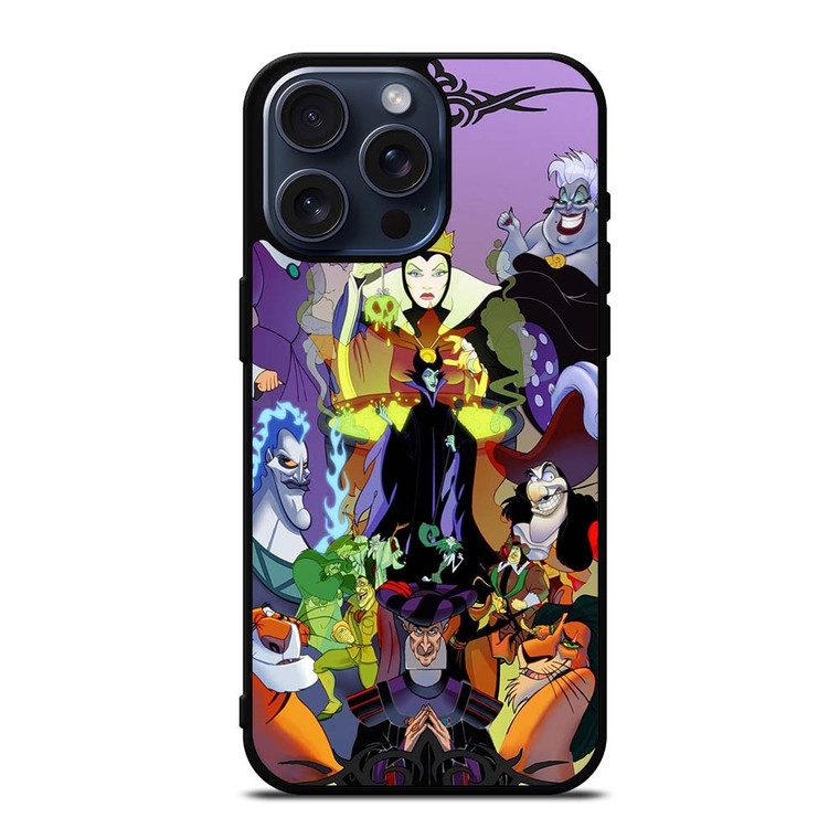 NEW DISNEY VILLAINS CARTOON iPhone 15 Pro Max Case