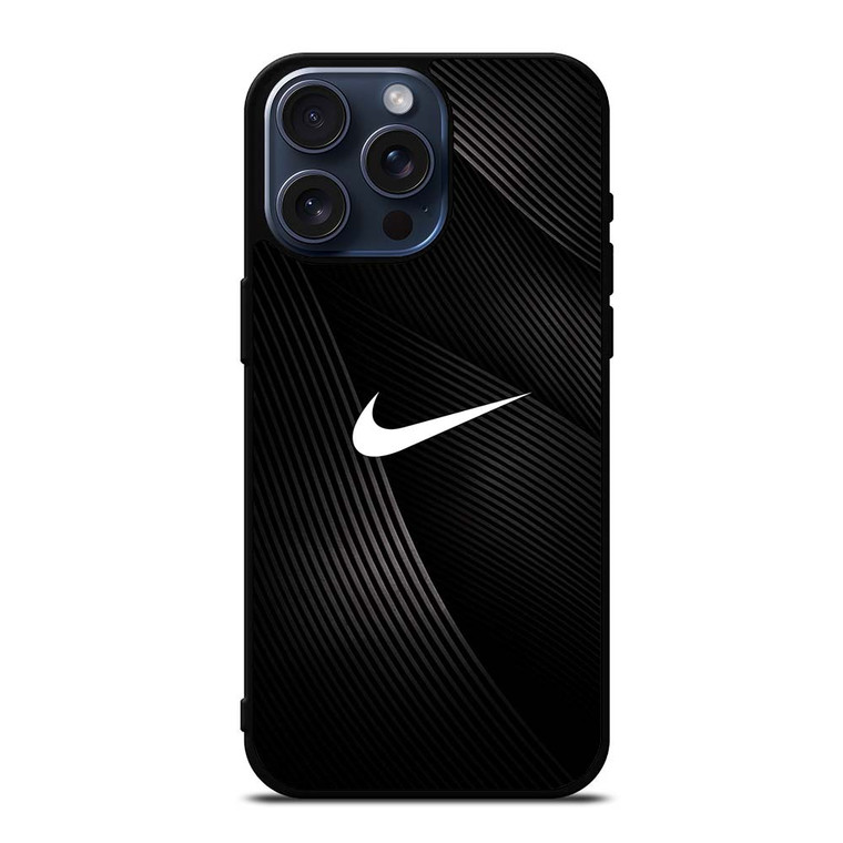 NIKE LOGO BLACK ABSTRACT LINE iPhone 15 Pro Max Case