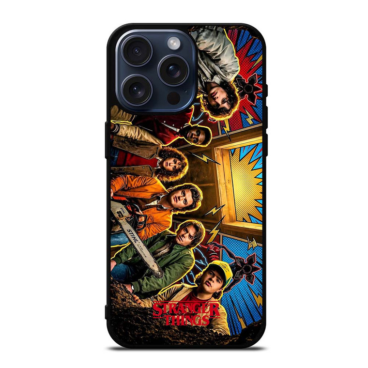 STRANGER THINGS CHARACTERS ART iPhone 15 Pro Max Case