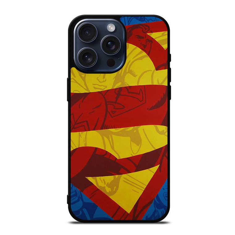 SUPERMAN LOGO COMIC iPhone 15 Pro Max Case