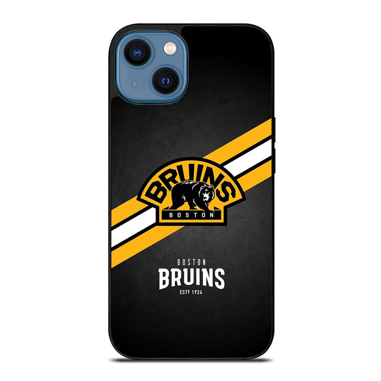 BOSTON BRUINS STRIPE LOGO.jpg iPhone 14 Case