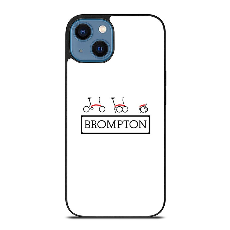 BROMPTON FOLDED BIKE LOGO 2.jpg iPhone 14 Case