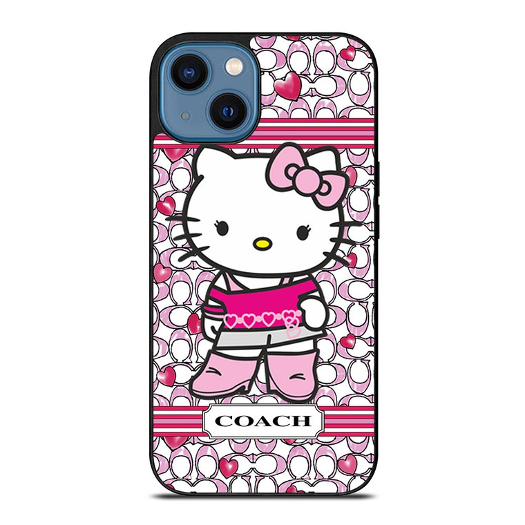 COACH NEW YORK LOGO PINK HELLO KITTY.jpg iPhone 14 Case
