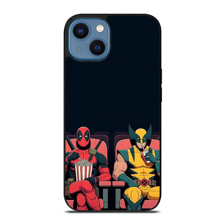 DEADPOOL AND WOLVERINE AT MOVIE.jpg iPhone 14 Case
