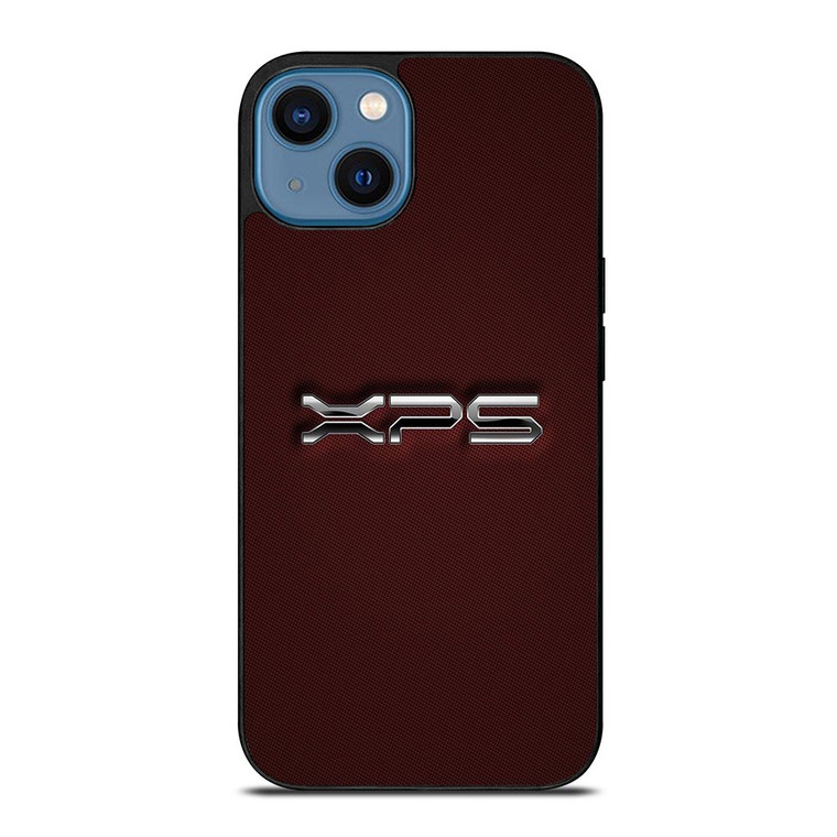 DELL XPS LOGO RED CARBON.jpg iPhone 14 Case
