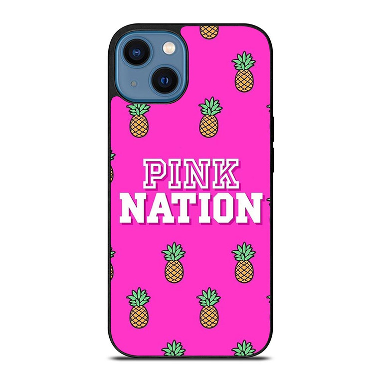 PINK NATION VICTORIA'S SECRET LOGO PINEAPPLE.jpg iPhone 14 Case