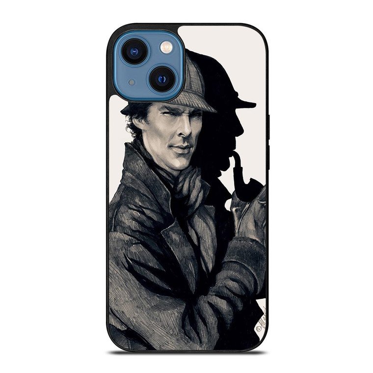 SHERLOCK HOLMES ART.jpg iPhone 14 Case