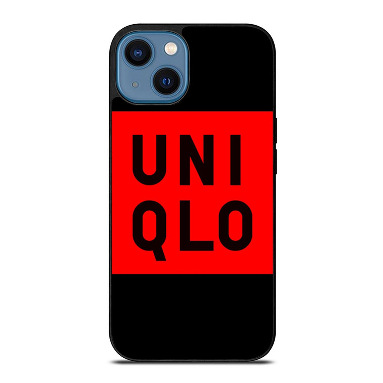 UNIQLO LOGO RED BLACK.jpg iPhone 14 Case