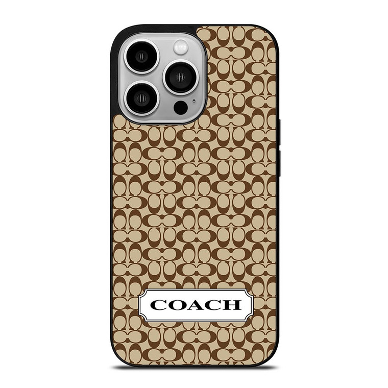 COACH NEW YORK LOGO EMBLEM PATTERN iPhone 14 Pro Case