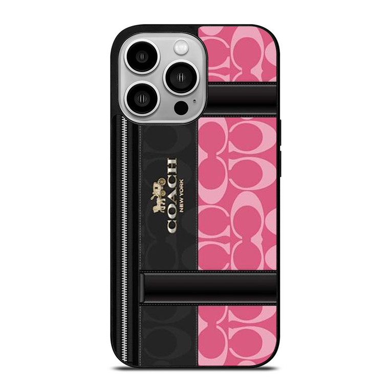 COACH NEW YORK LOGO PINK BAG iPhone 14 Pro Case