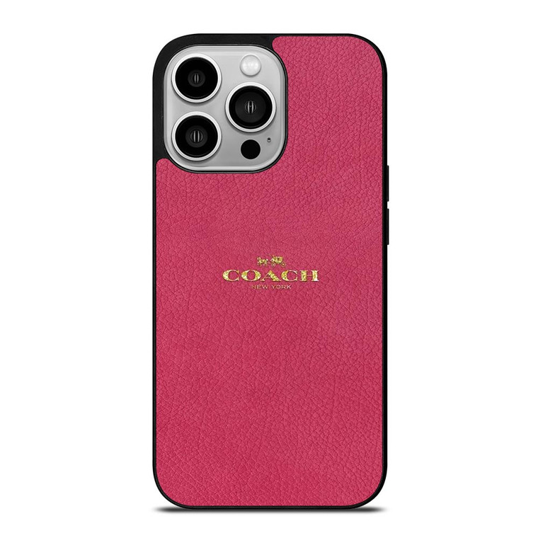 COACH NEW YORK LOGO PINK iPhone 14 Pro Case