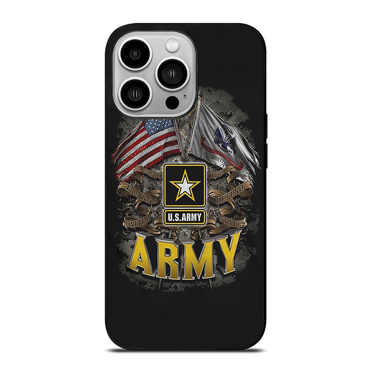 US ARMY LOGO FLAG iPhone 14 Pro Case