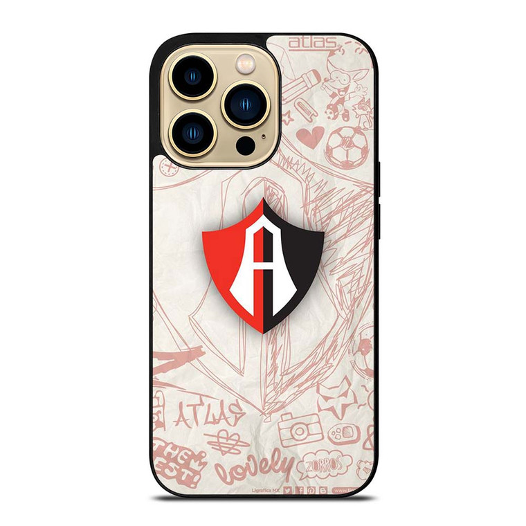 ATLAS FC LOGO FOOTBALL CLUB MEXICO iPhone 14 Pro Max Case