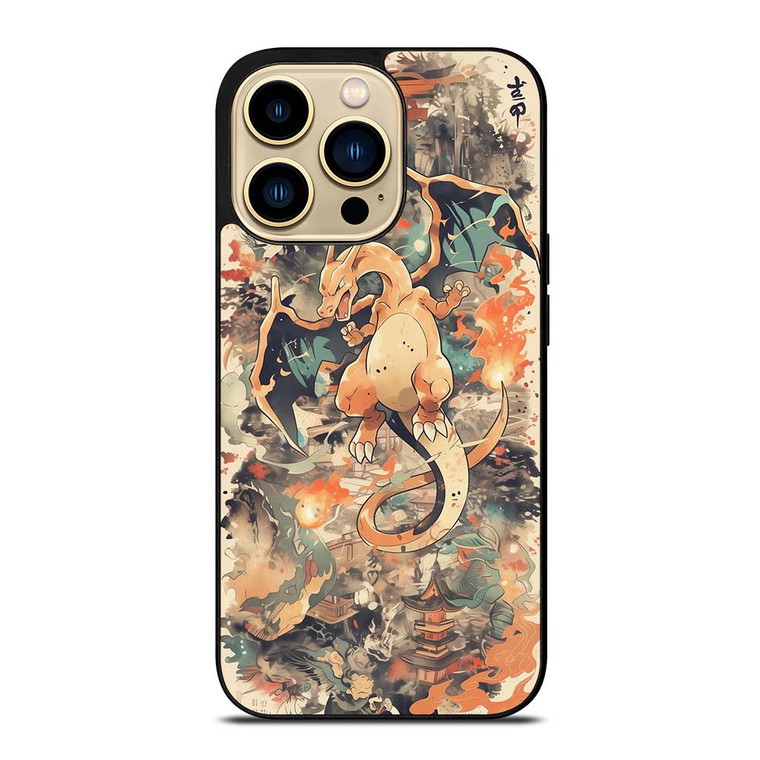 CHARIZARD POKEMON UKIYO ART iPhone 14 Pro Max Case