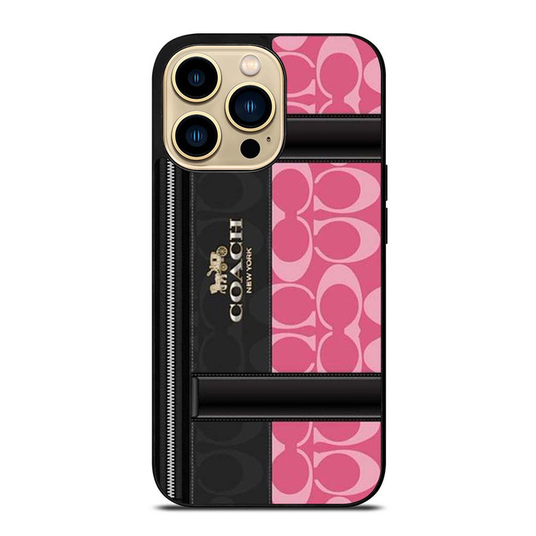 COACH NEW YORK LOGO PINK BAG iPhone 14 Pro Max Case