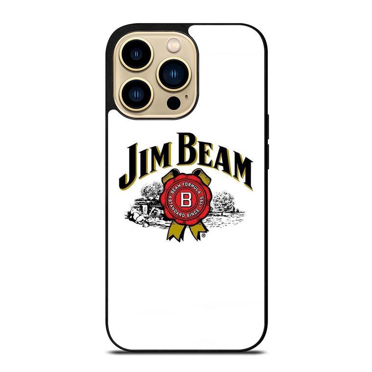JIM BEAM WHISKEY LOGO WHITE iPhone 14 Pro Max Case