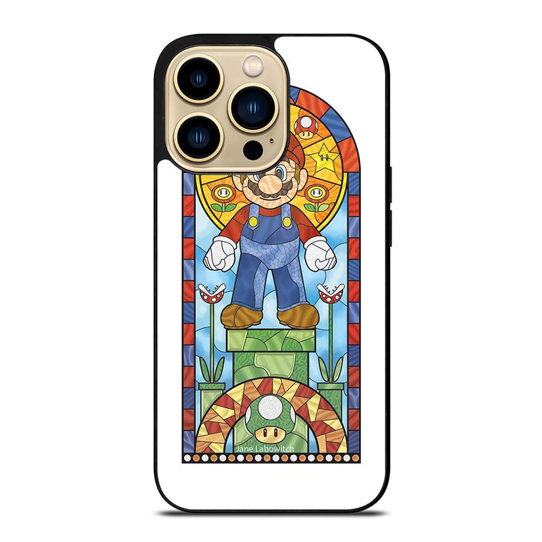 MARIO BROSS NINTENDO GLASS ART iPhone 14 Pro Max Case